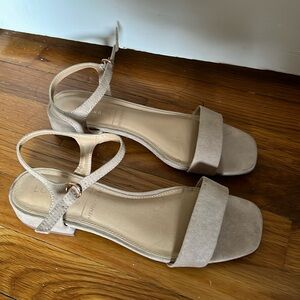 Lauren Conrad suede nude heels